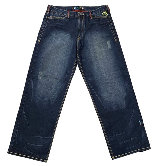 Coogi Jeans 40 X 34 Rainbow Colors Embroidery Dark Wash Denim - Picture 16 of 16